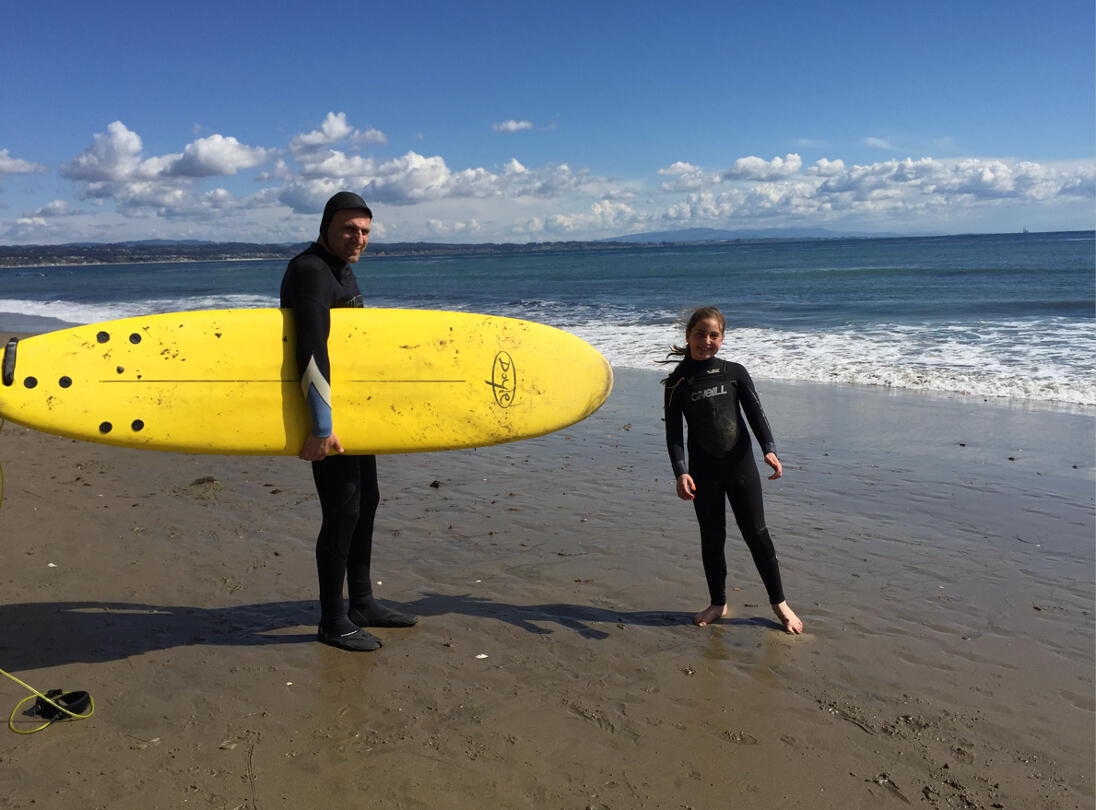 Emily Mitnick with the ocean at the background