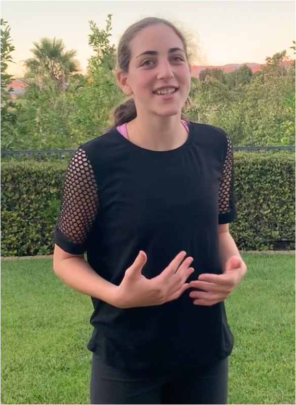 Emily Mitnick begins her campaign for school council president with confidence and a bright smile